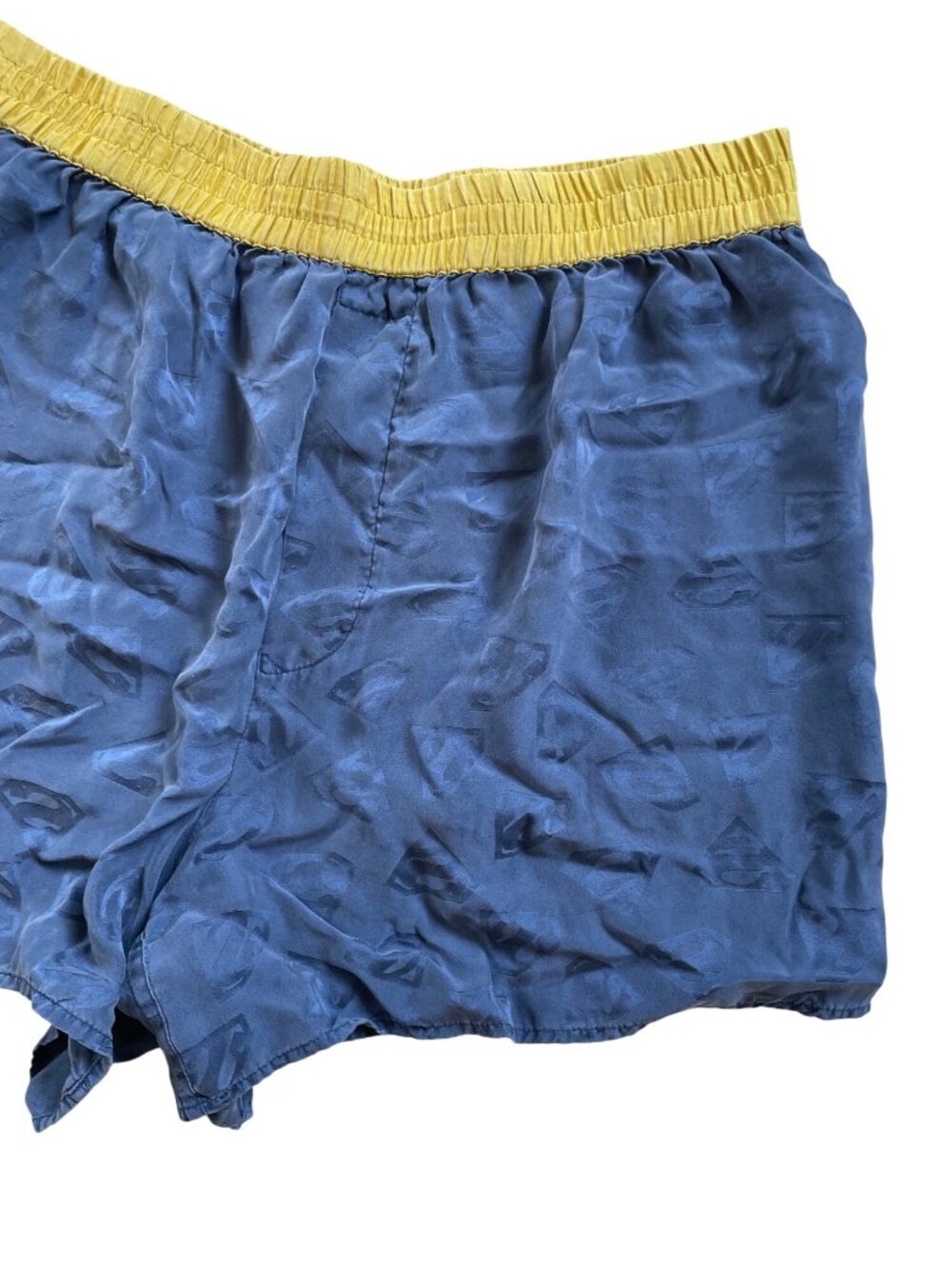 Superman Mens 100% Silk Boxer Shorts Medium DC Comics Logo Pattern - Picture 3 of 9